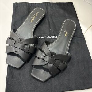 Saint Laurent Tribute Leather Slide